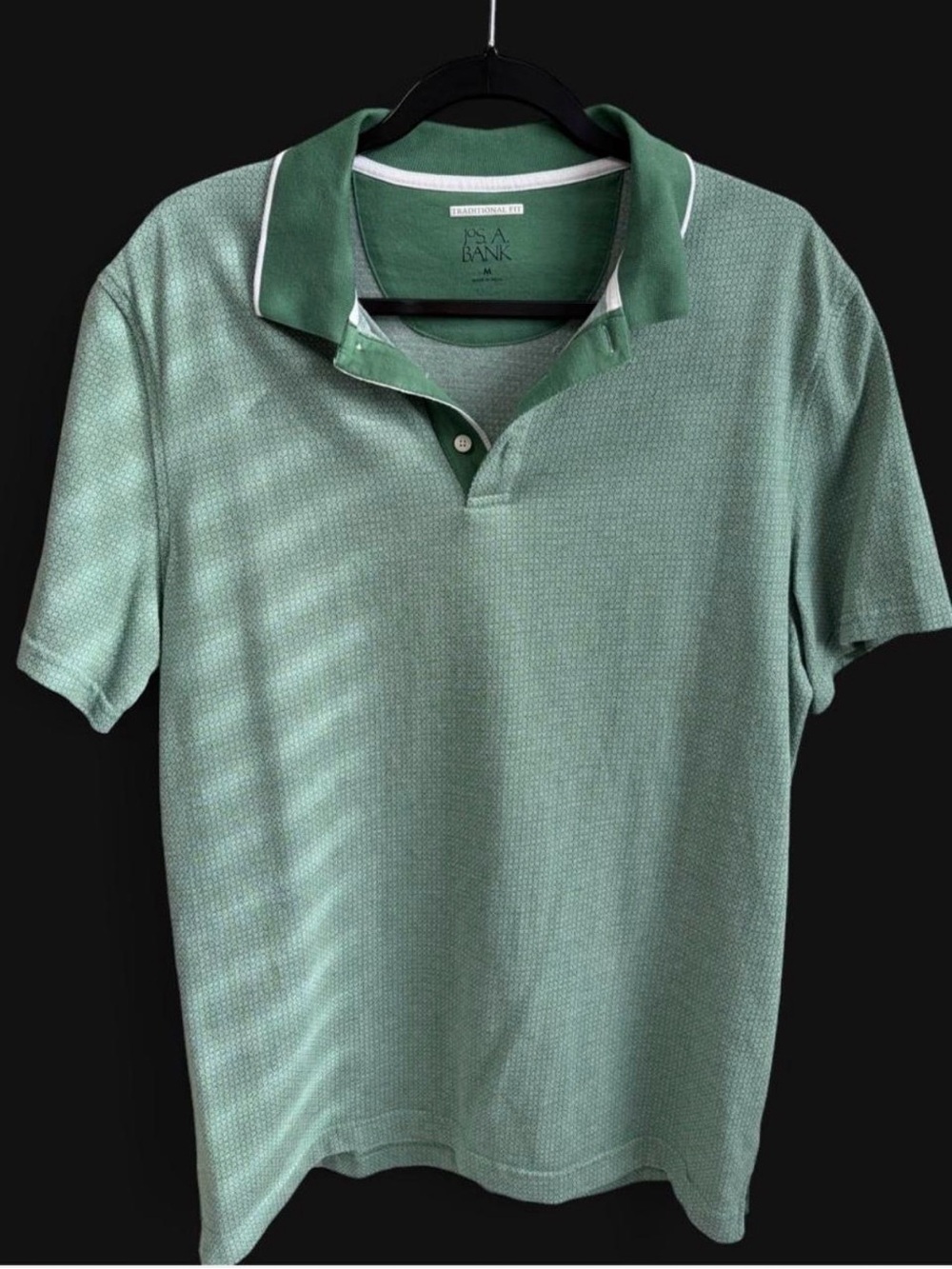 JOS A BANK Green Polo Shirt - Men's Casual Short Sleeve